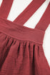 Boho Casual Knotted Back Strap Cotton Bib Front Wide Leg Jumpsuit
